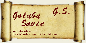 Goluba Savić vizit kartica